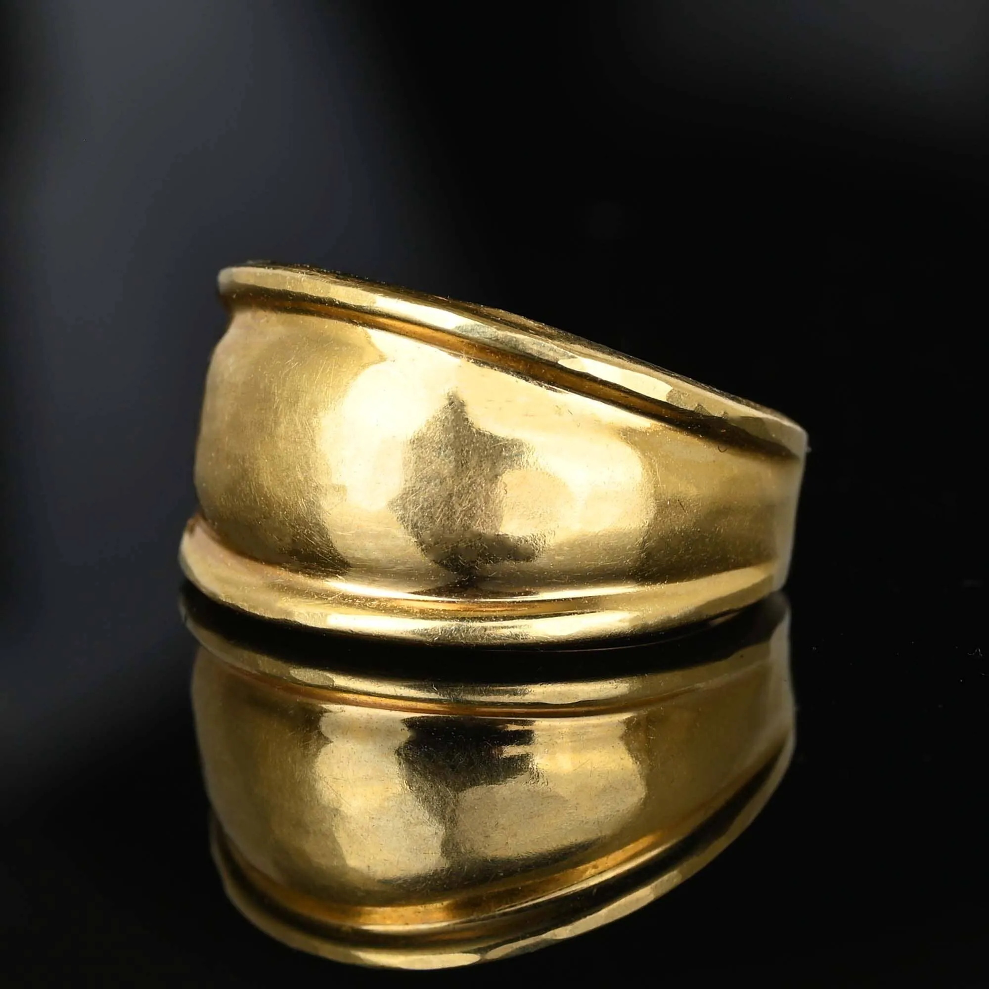 Vintage 14K Gold Wide Dome Ring Band