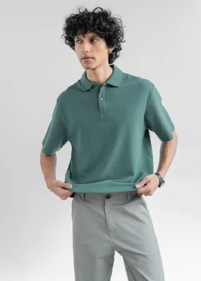 Vintage Green — Cropped Polo