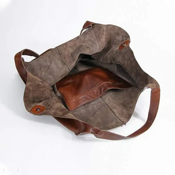 Vintage Simple Soft Leather Shoulder Bag 43580951C