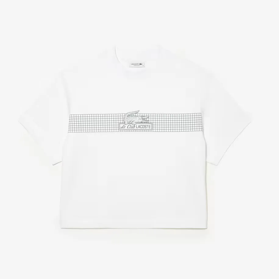 Women’s Lacoste Oversize Net Print Jersey T-shirt