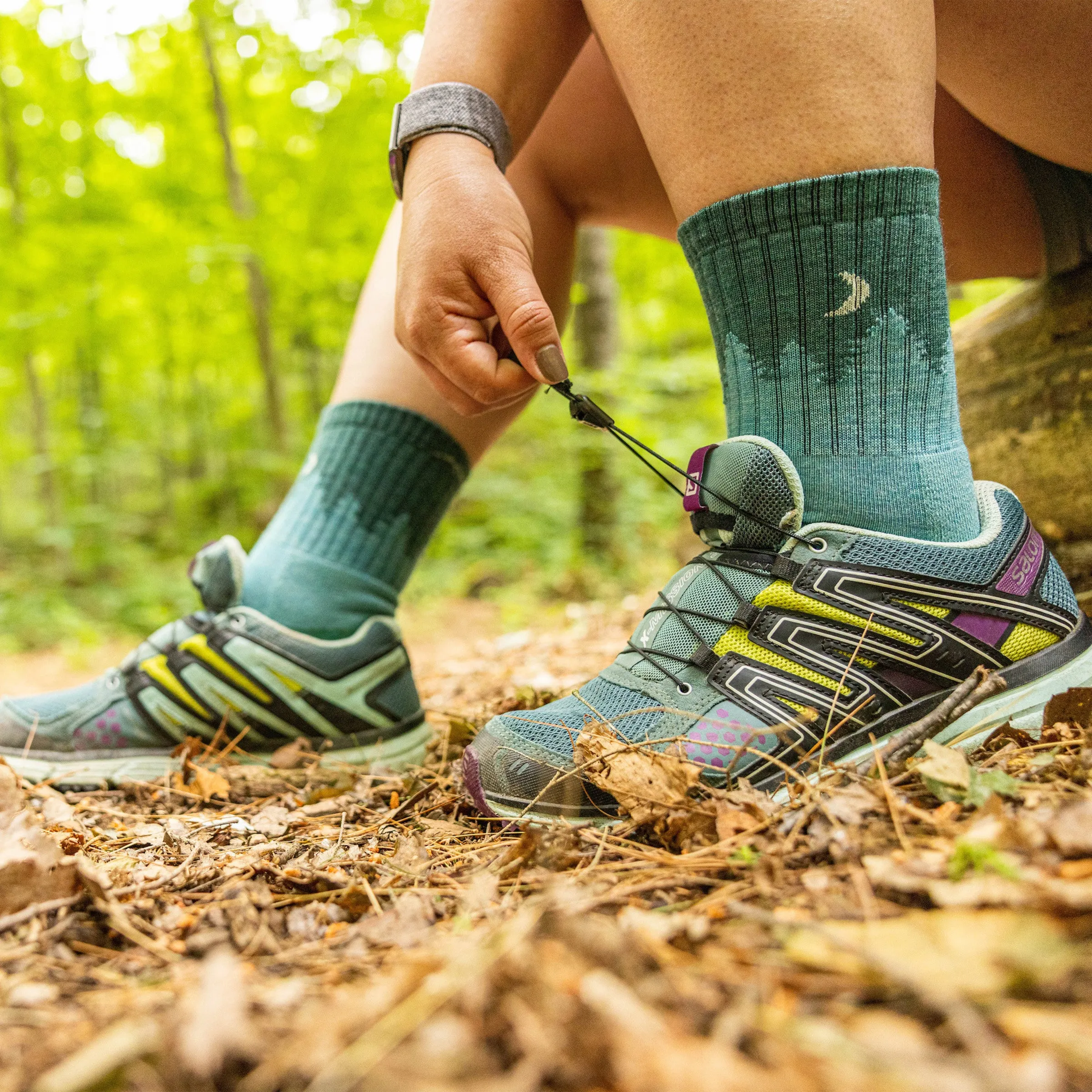 Women's Treeline Micro Crew  Midweight Hiking Sock