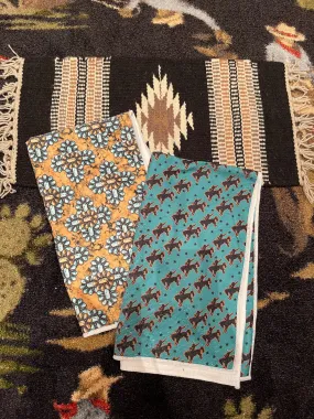 Wool mat && Western towel SET OF 3